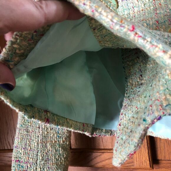 Bergdorf Goodman IMPASSE New York Double-Breasted Tweed Jacket Green - 4 - Picture 6 of 16